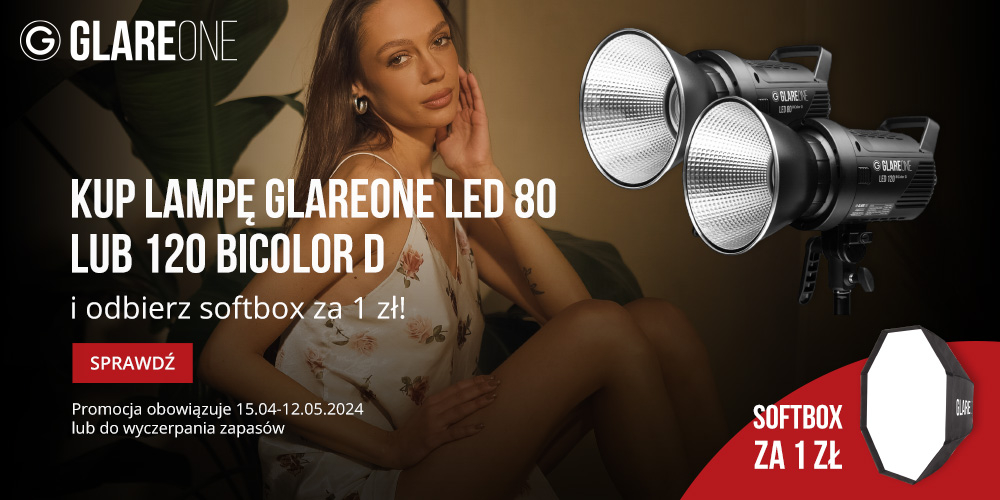 Kup lampę GlareOne LED 80 lub 120 BiColor D i odbierz Softbox za 1 zł!