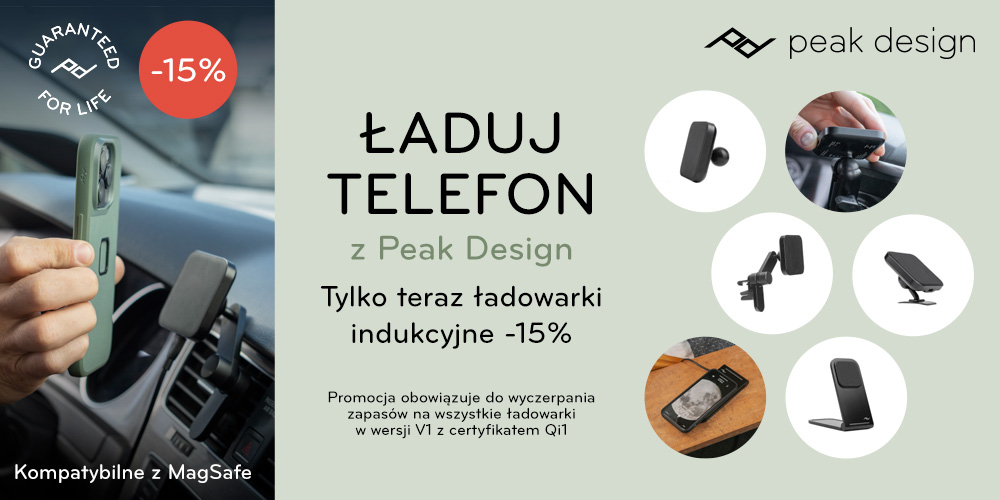 Ładuj telefon z Peak Design - wybrane produkty 15% taniej!