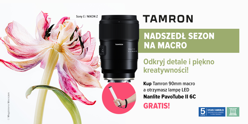 Kup obiektyw Tamron i zgarnij lampę LED Nanlite w prezencie!