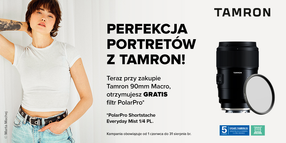 Kup obiektyw Tamron 90mm Macro i zgarnij filtr PolarPro gratis!
