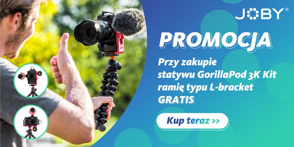Statyw Joby Gorillapod 3K + szybkozłączka za 1 zł!