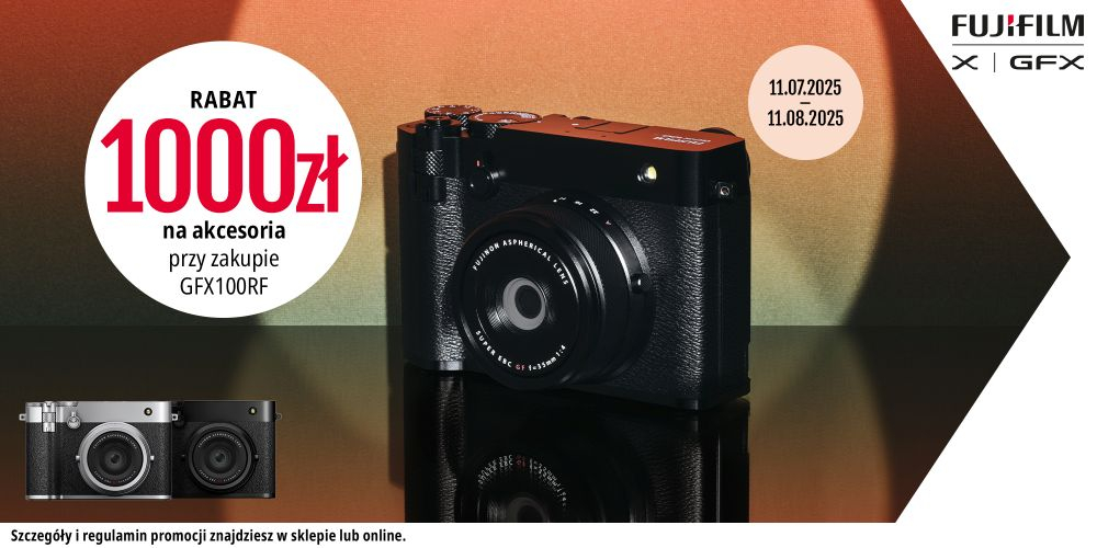 Kup FUJIFILM GFX100RF i odbierz do 1000 zł rabatu na akcesoria