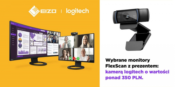 Kup monitor Eizo z serii FlexScan i odbierz kamerę Logitech w prezencie!