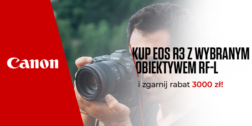 Kup Canon EOS R3 z obiektywem RF-L i otrzymaj 3000 zł rabatu