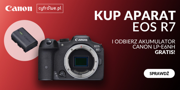 Kup aparat Canon EOS R7 z oryginalnym akumulatorem gratis!