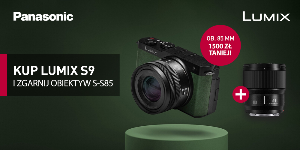 Panasonic Lumix S9 wraz z obiektywem S 85 mm kupisz taniej o 1500 zł!