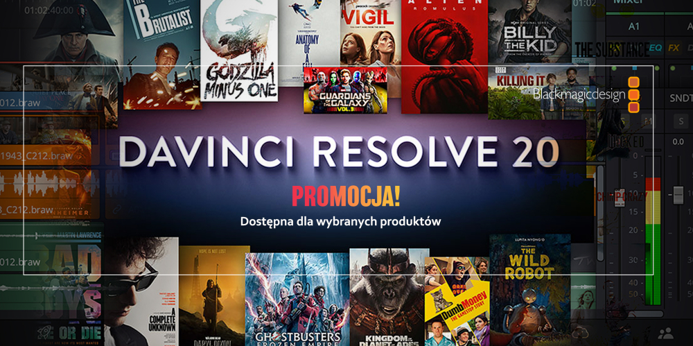 Kup kamerę i zgarnij program DaVinci Resolve Studio 18 taniej o 20%