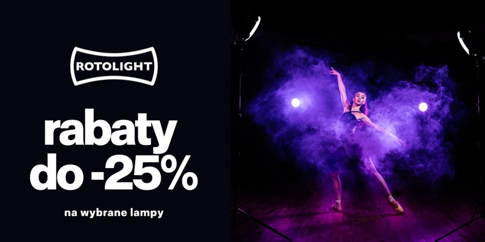 Wybrane lampy studyjne marki Rotolight kupisz z 25% rabatem!