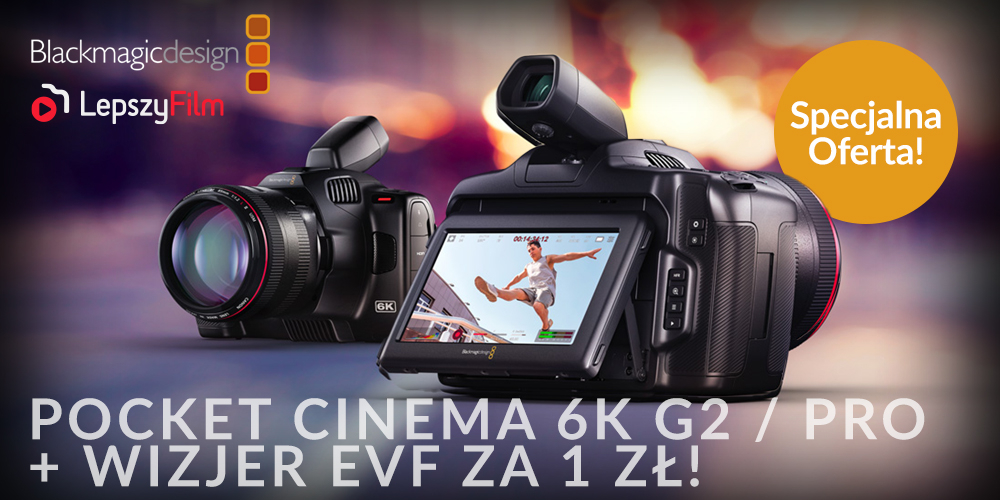 Blackmagic Pocket Cinema Camera Pro + Blackmagic Viewfinder za 1 zł!