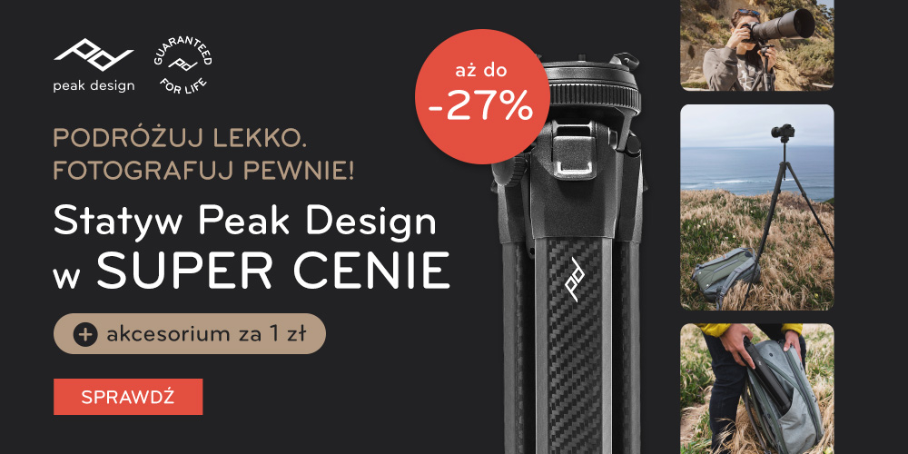 Zgarnij rabat na statyw Peak Design oraz dobierz akcesorium w prezencie!